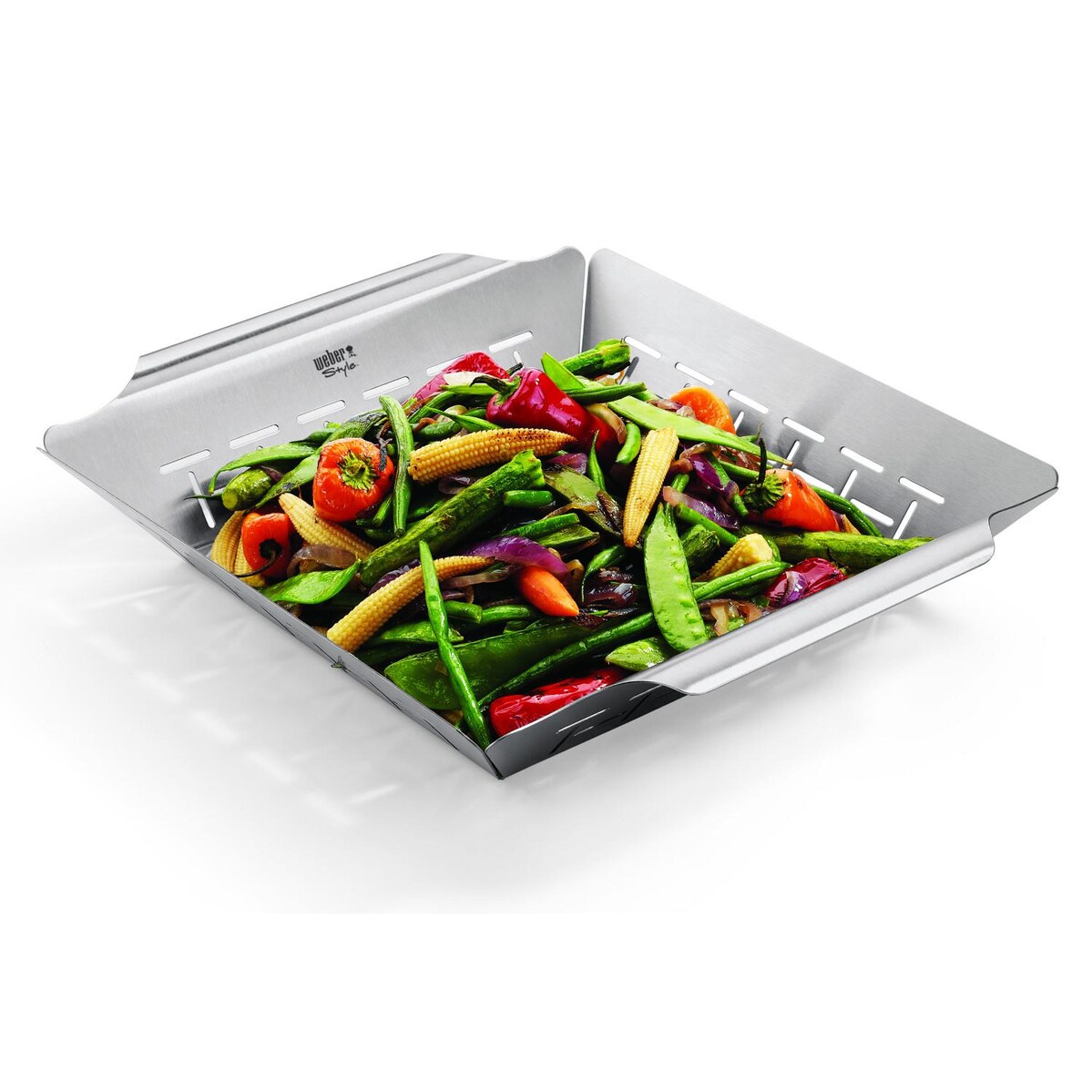 Weber 6434 Deluxe Large Stainless Steel Vegetable Grill Basket