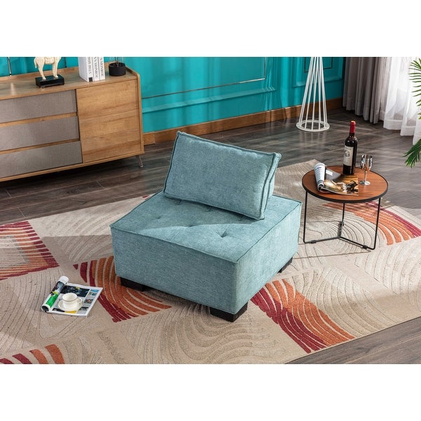 Poly fabric Square Living Room Ottoman Lazy Chair