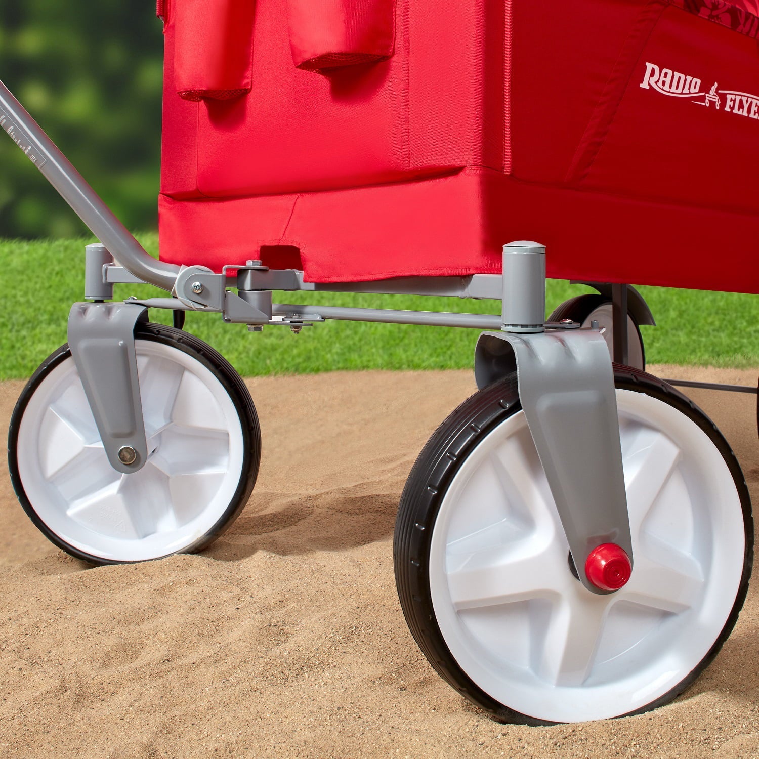 Radio Flyer, Beach & Boardwalk EZ Fold Wagon, Recycled Fabric, Red