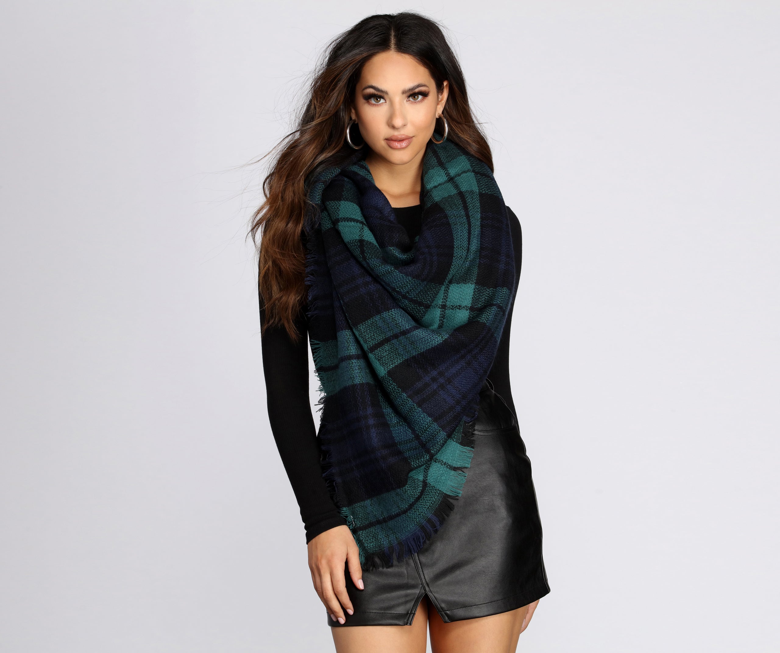 Plaid For Always And Forever Blanket Scarf