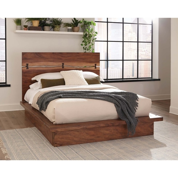 Capistrano Smokey Walnut 6-piece Platform Bedroom Set - - 30781098