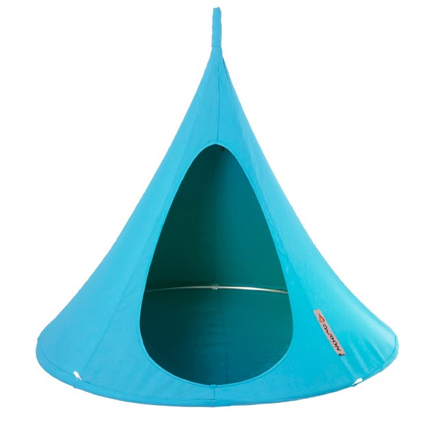 The Hamptons Collection 72 Light Blue Two Person Hanging Cacoon Chair With Hanging Hardware