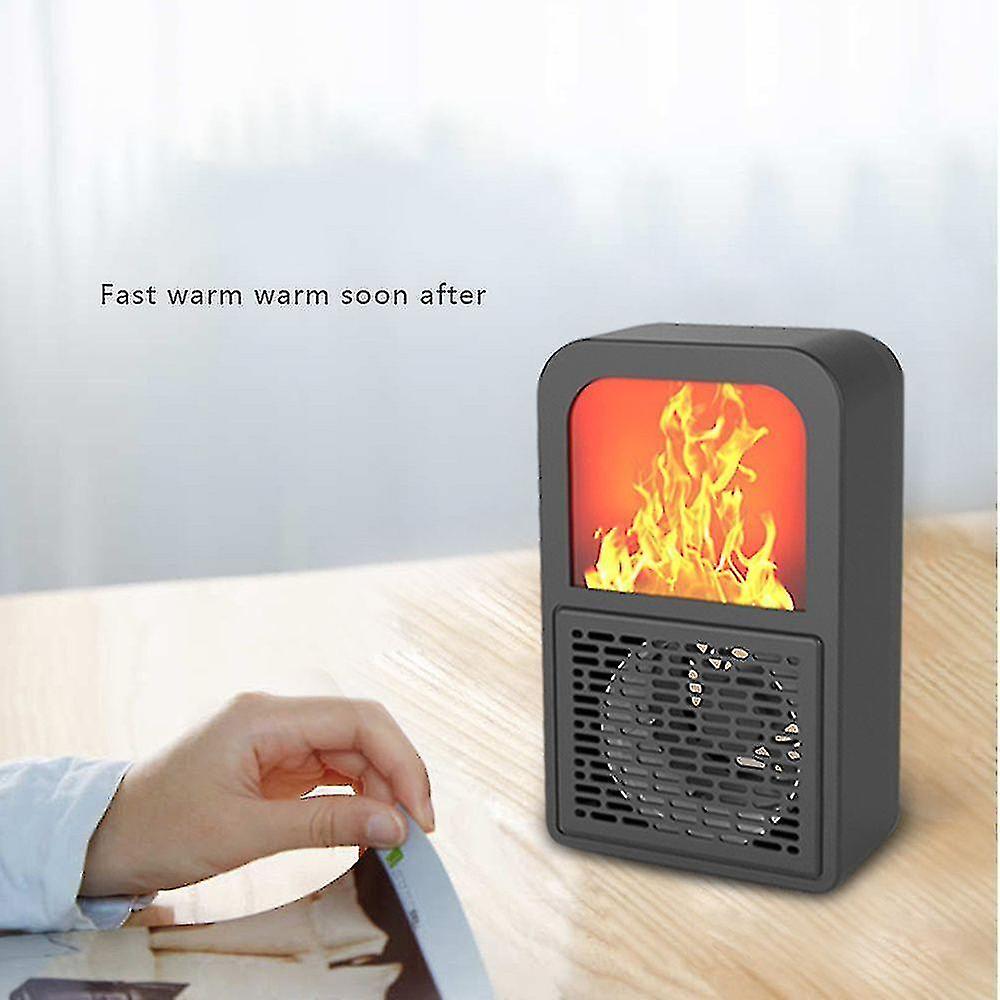 Uk Plug In Wall Heater Portable Mini Electric Fan 900w Space Warmer With Remote