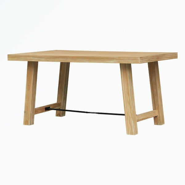 Wood Dining Rectangular Table， Seats up to 6