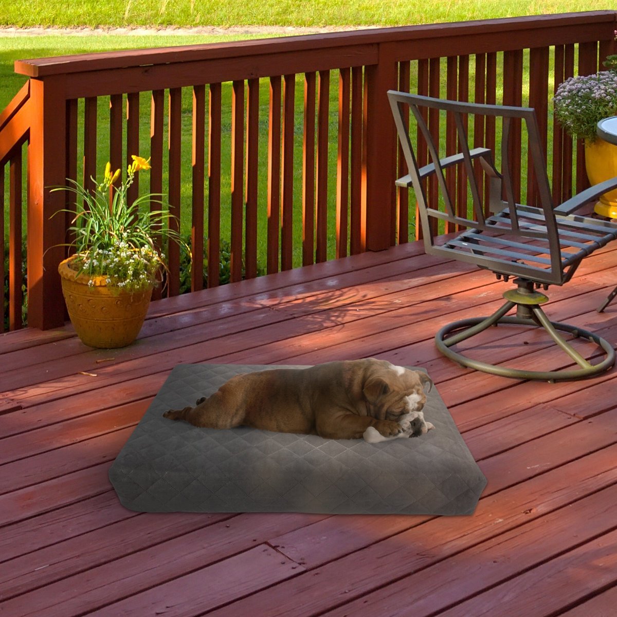 Pet Adobe Waterproof Indoor/Outdoor Memory Foam Dog Bed