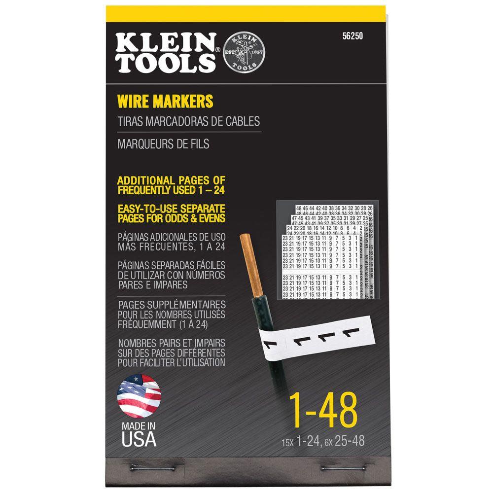 Klein Tools Wire Marker Book 1-48 56250 from Klein Tools