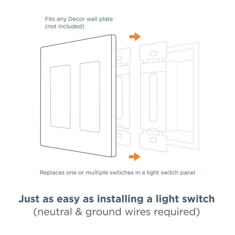 Brilliant Smart Dimmer Switch (Gray) - Alexa Google Assistant Hue LIFX TP-Link and more BHS120US-CG1