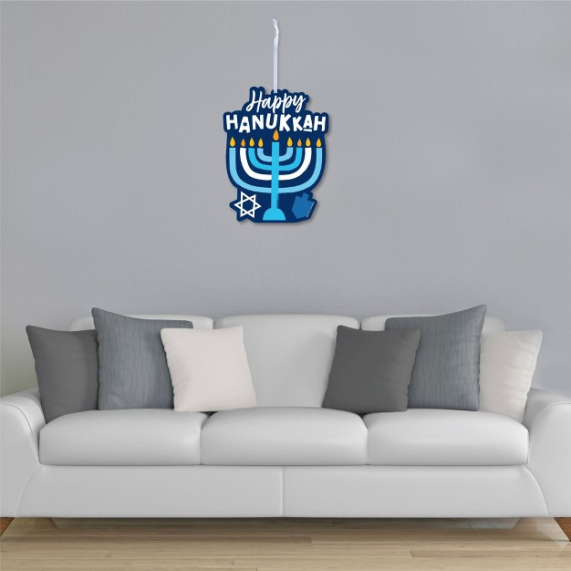 Big Dot Of Happiness Hanukkah Menorah Hanging Porch Chanukah Holiday Party Outdoor Decorations Front Door Decor 1 Piece Sign