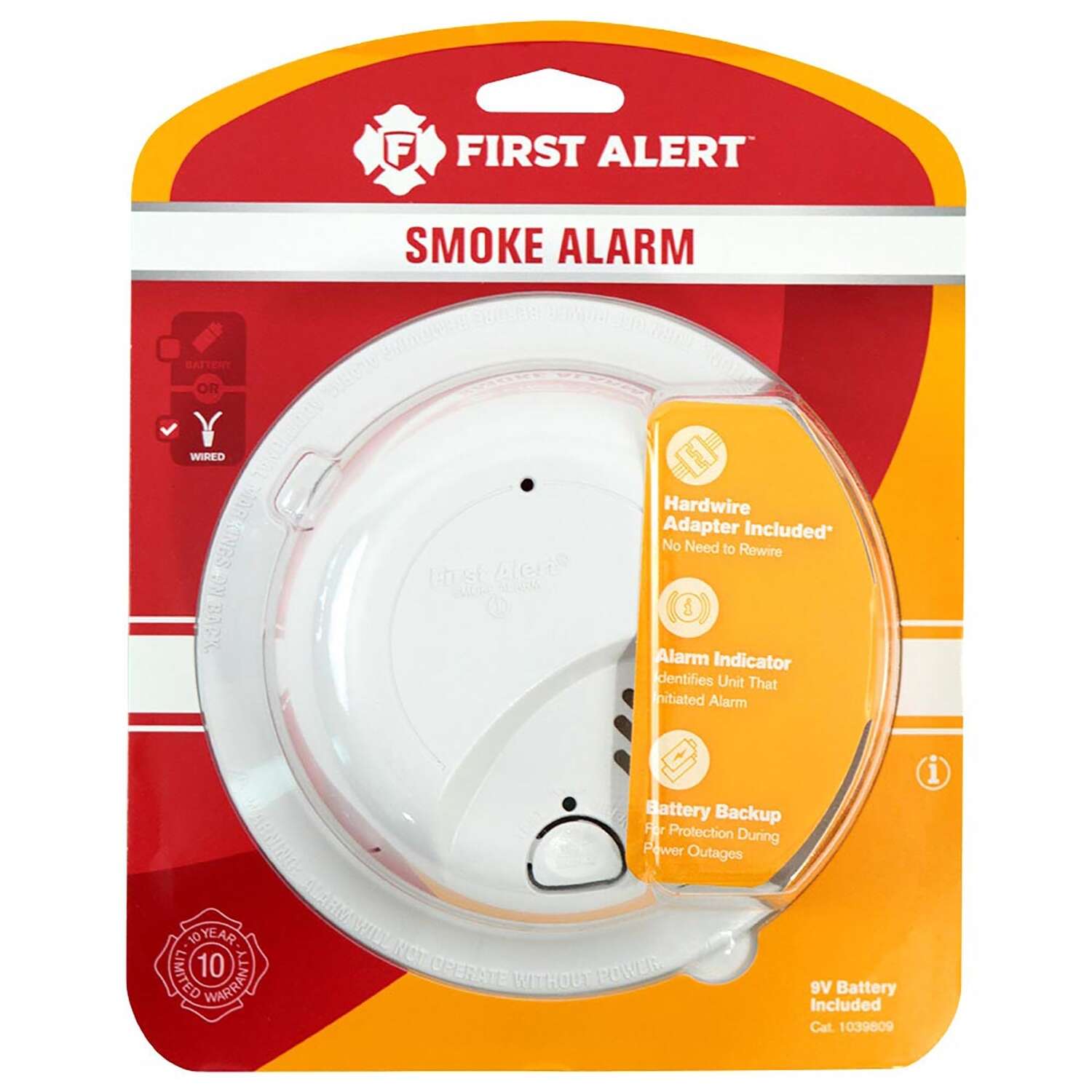 First Alert Hard-Wired w/Battery Back-up Ionization Smoke/Fire Detector