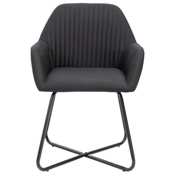 Dining Chairs 4 pcs Black Fabric