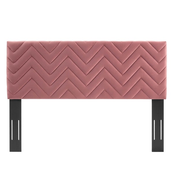 Mercy Chevron Tufted Performance Velvet King/California King Headboard - - 37076233