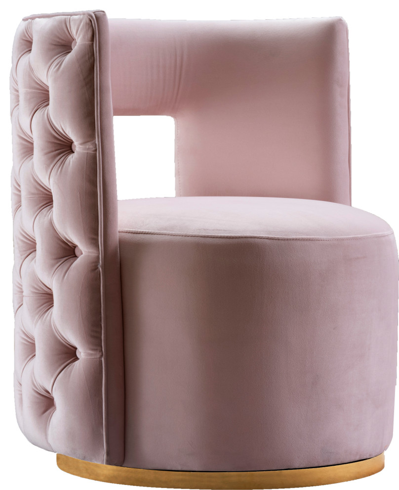 Theo Velvet Upholstered Accent Chair   Contemporary   Armchairs And Accent Chairs   by Meridian Furniture  Houzz