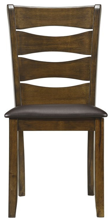 Lexicon Darla 19.5 quotTransitional Wood Dining Room Side Chair in Brown (Set of 2)   Transitional   Dining Chairs   by Homesquare  Houzz