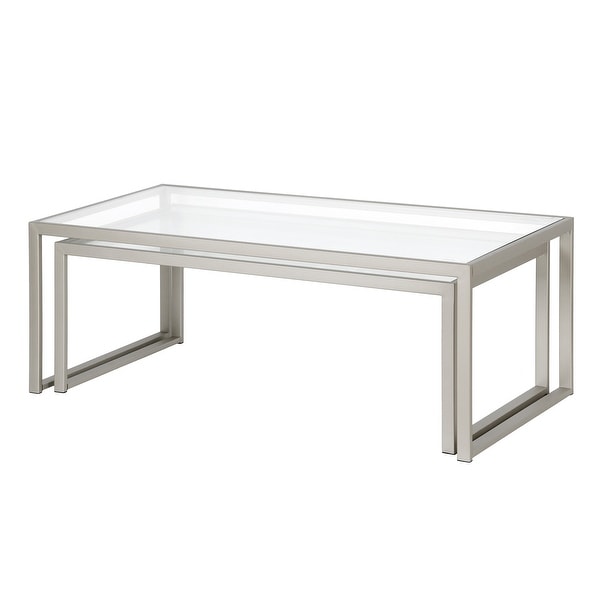 Silver Orchid Goetz Blackened Bronze Nested Coffee Table