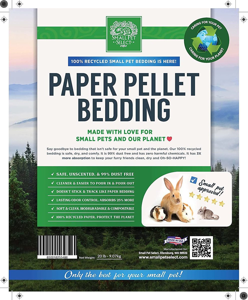 Small Pet Select Pelleted Paper Small Animal Bedding， White