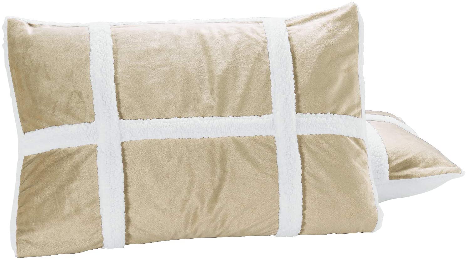 Softest Coziest Plaid Pattern Sherpa Premium Quality Down Alternative Micro-Suede 3-Piece Reversible Comforter Set