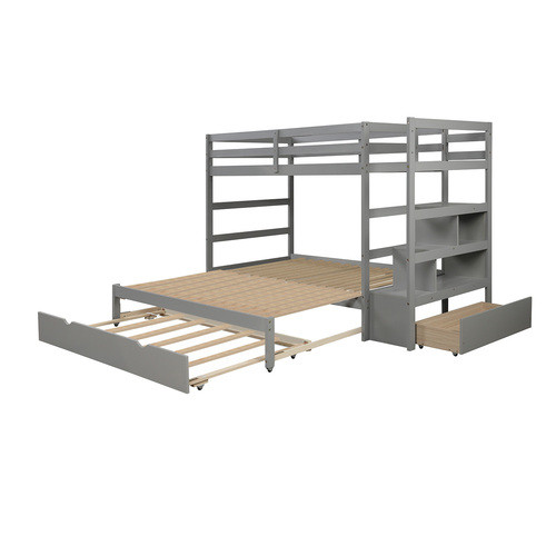 Twin Over Twin/King (Irregular King Size) Bunk Bed...