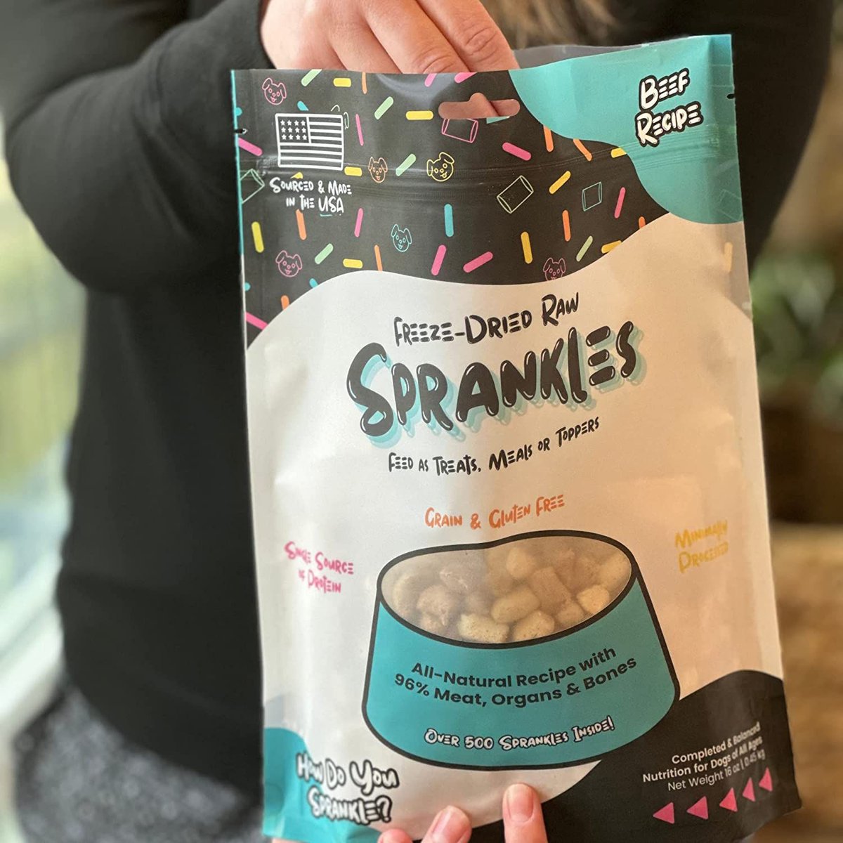 Sprankles Beef Recipe Meal Grain-Free Freeze-Dried Raw Dog Food