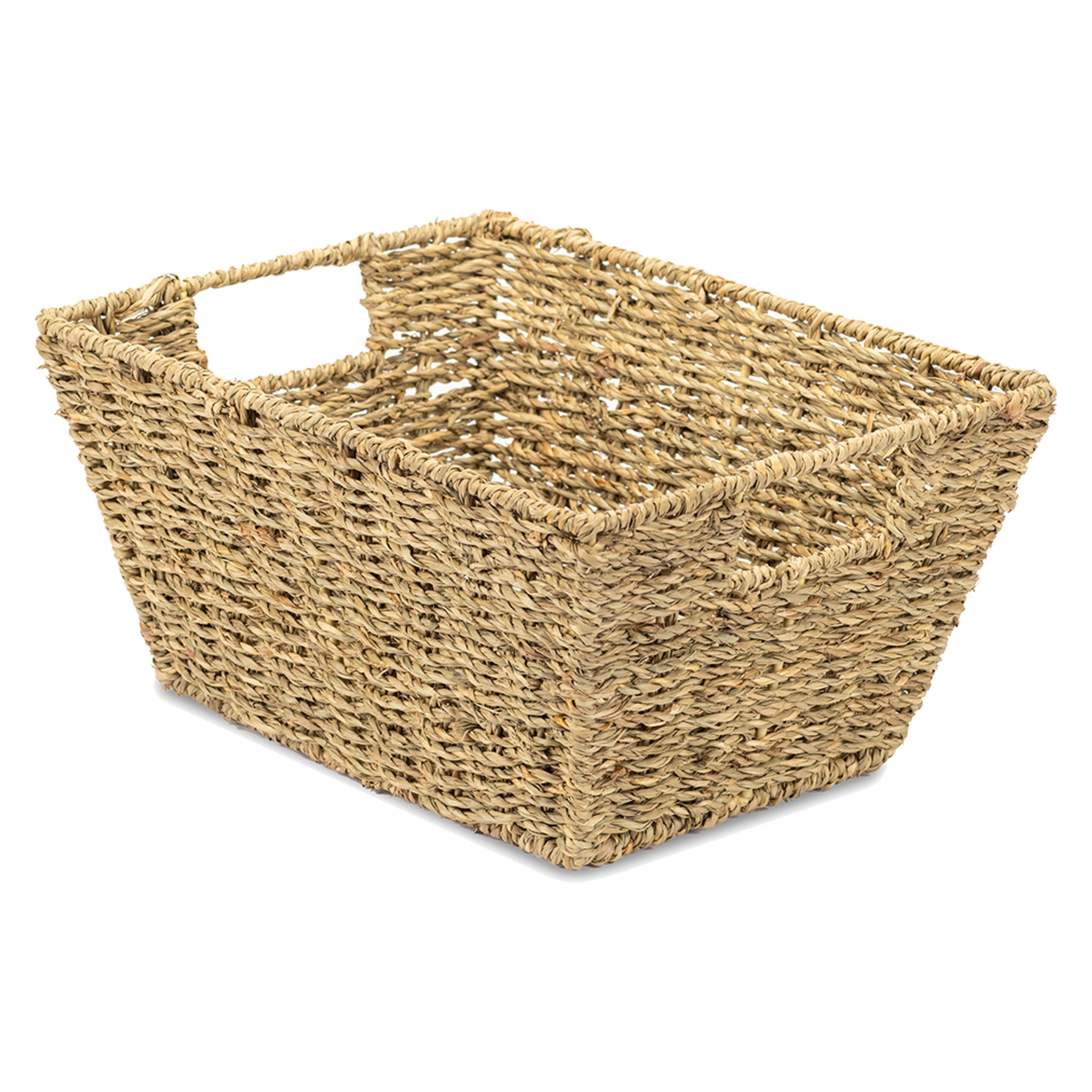 Sorbus Woven Wicker Storage Baskets for Organizing, Seagrass Closet Organizer Bins, Organization Storage Bins for Living Room, Bathroom Towels, Kitchen Pantry Cabinet, Bedroom, Handmade 2-PACK