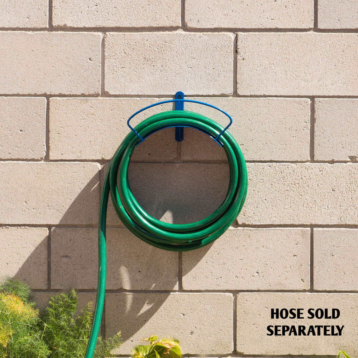 Yard Butler 125 ft. Blue Wall Mounted Hose Hanger