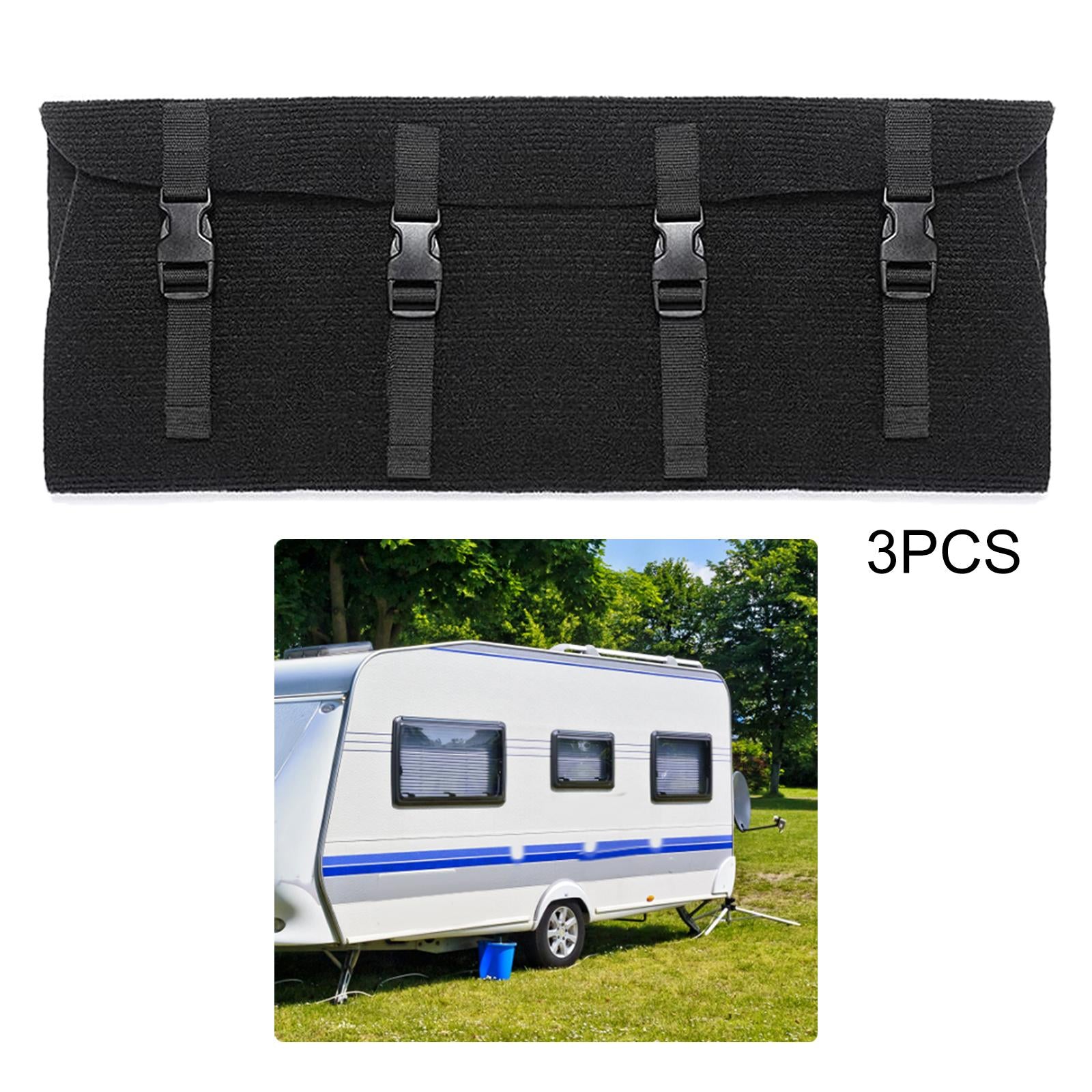 3 Pieces RV Step Covers Wrap Around Camper Accessories Step Ladder Mat Camper Step Covers Camper Step Rug for Outside Travel Trailer