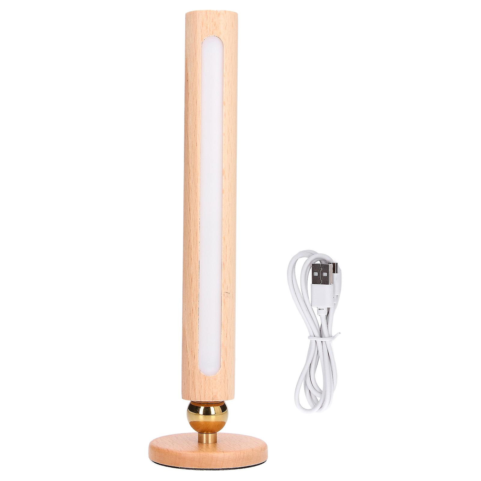 Wooden Wall Lamp 360 Rotatable Usb Charging Adjustable Brightness Portable Magnetic Wall Light For Bedside Corridor