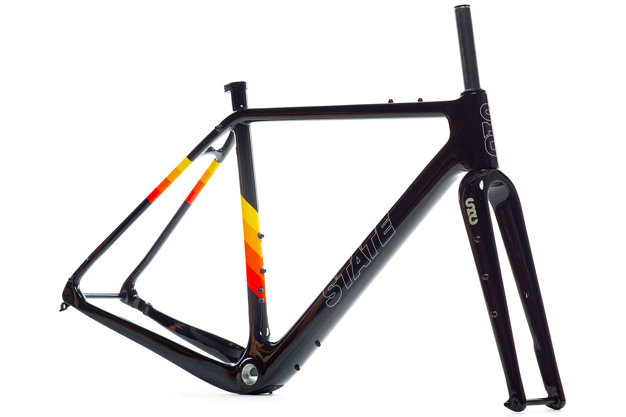 Carbon All-Road Frame & Fork Set - Black / Ember