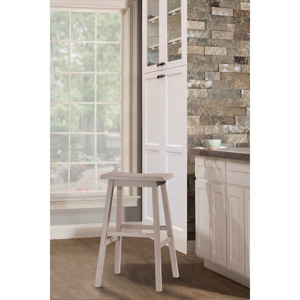 The Gray Barn Sennybridge Non-Swivel Grey Backless Counter Stool