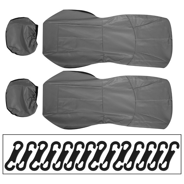 Unique Bargains Front Seat Covers Protector Pu Leather Seat Cover Protector Pad Universal For Car Truck Suv 4 Pcs