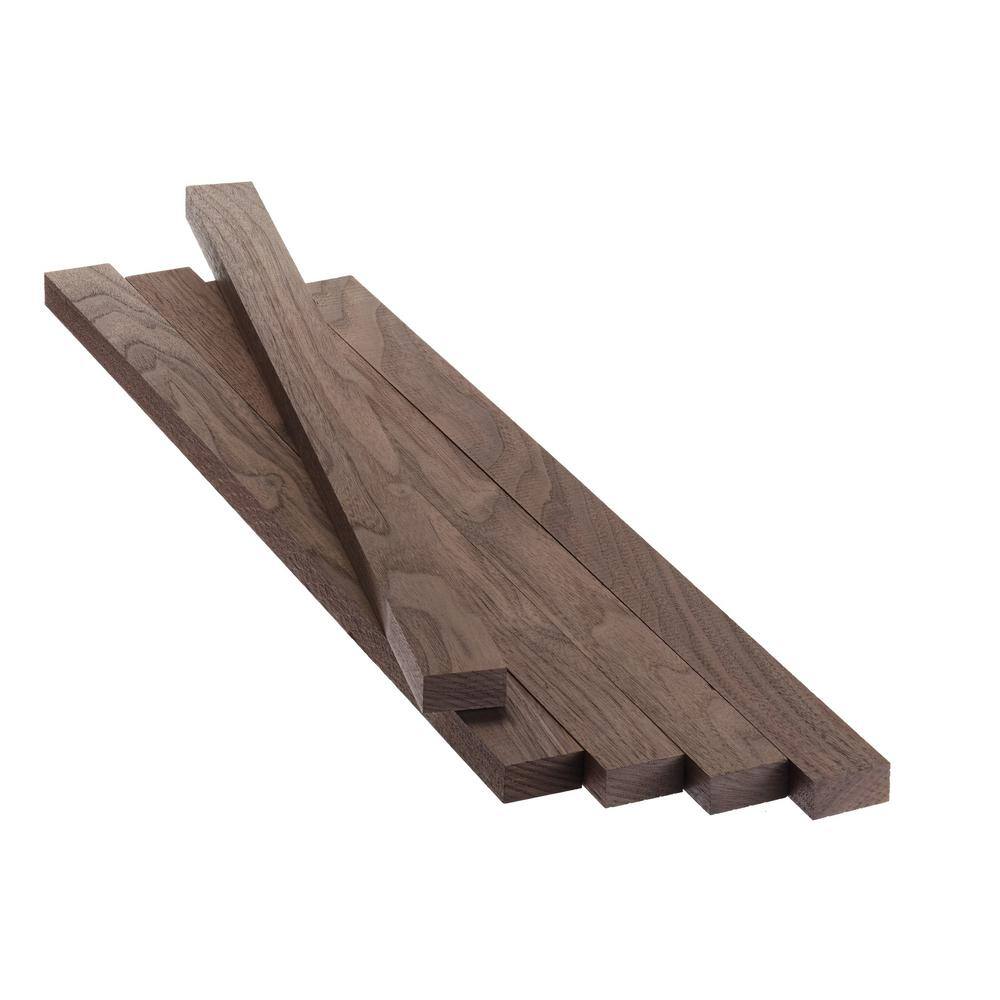 Swaner Hardwood 1 in. x 2 in. x 2 ft. Walnut S4S Board (5-Pack) OL014884