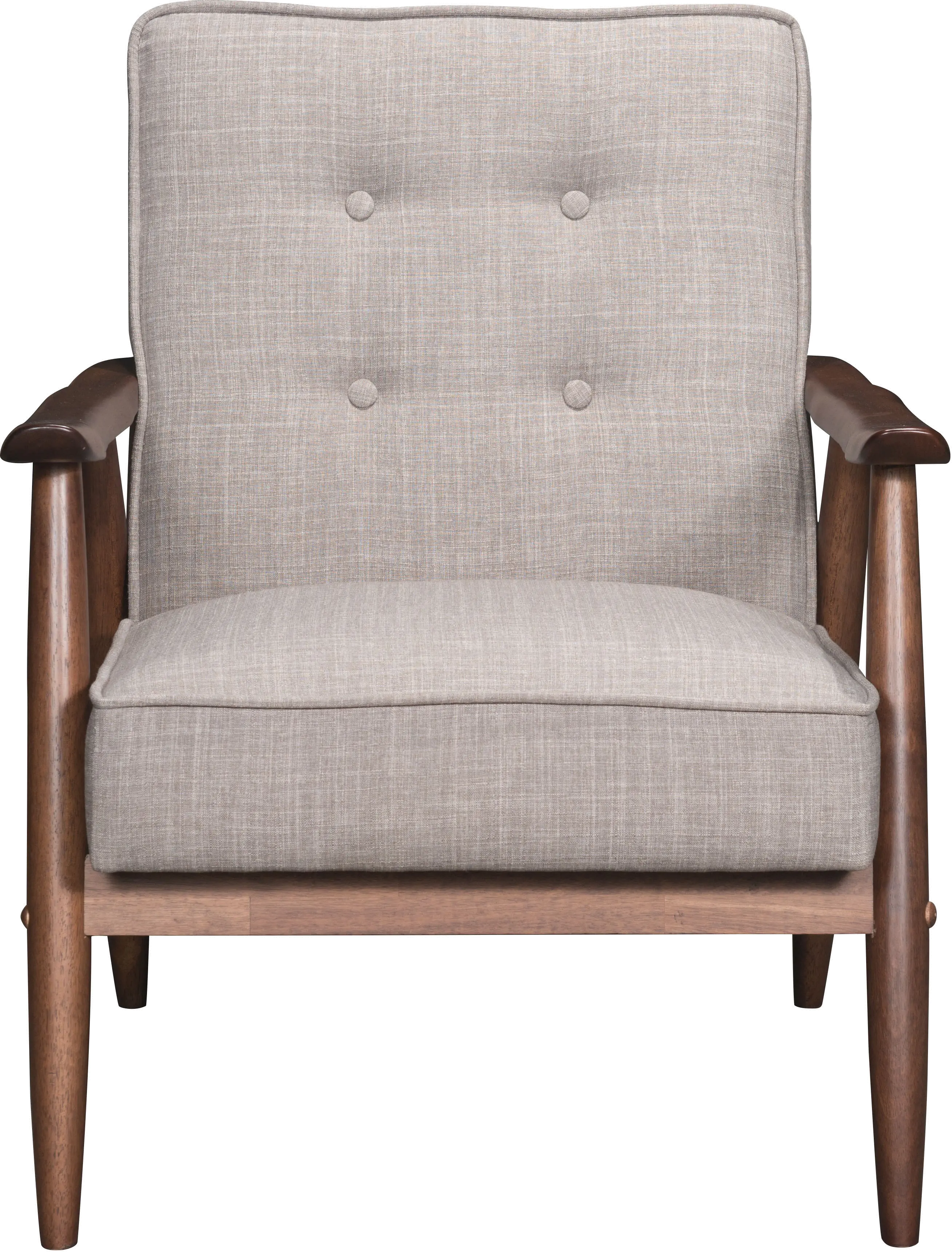 Putty Gray Linen Accent Chair - Rocky