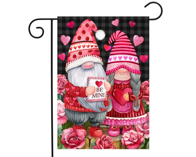 Briarwood Lane Valentine x27 s Gnomes Garden Flag Holiday Humor Heart