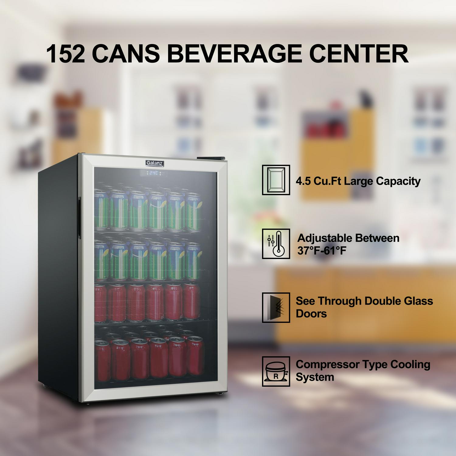 Galanz 45 Cu ft 152 Can Beverage Center Mini Fridge  Crowdfused