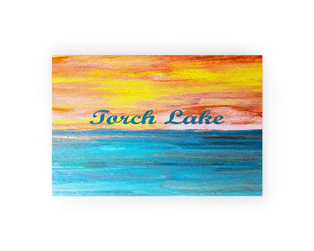 Studio K Originals Torch Lake Sunset Dream Ii Welcome Mat Deny Designs