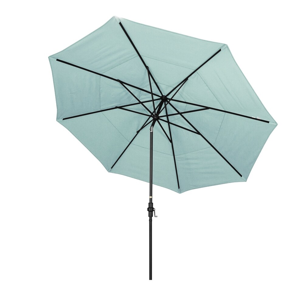 California Umbrella 11 Foot Round Aluminum  Crank Open Collar Tilt Patio Umbrella  Sunbrella Fabric