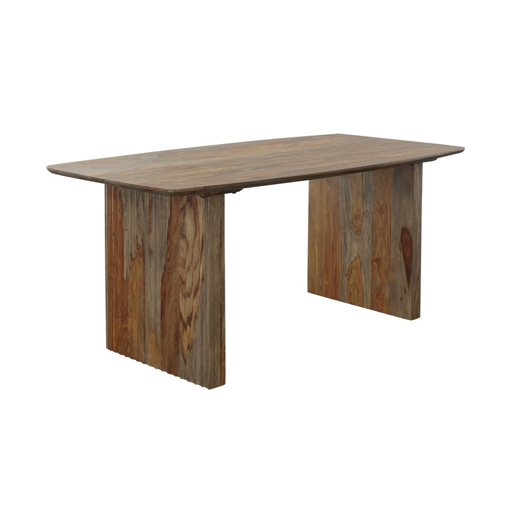 Charlie Midcentury Solid Sheesham Rectangle Dining Table