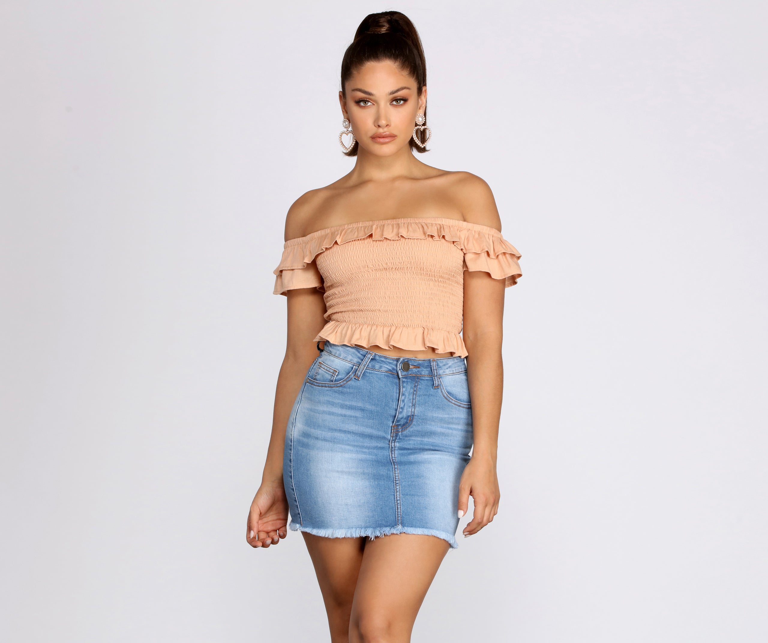 Charmed In Ruffles Peplum Top