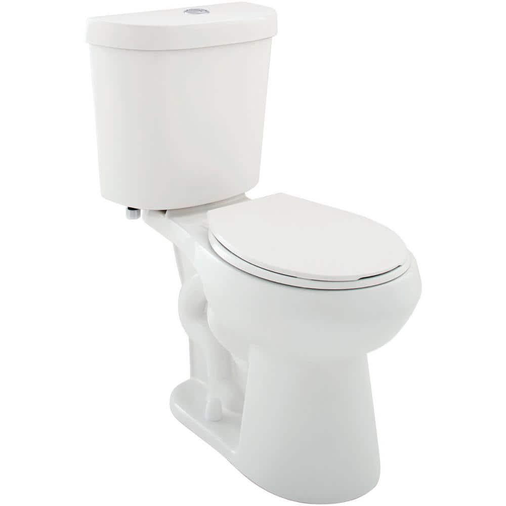 Glacier Bay 2piece 11 GPF16 GPF Dual Flush Round Toilet in White