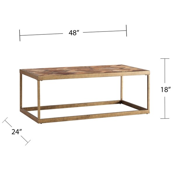 SEI Furniture Darren Reclaimed Wood Rectangle Coffee Table