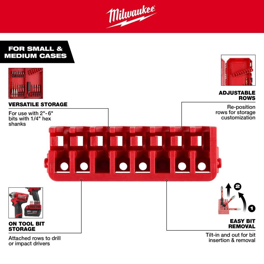 MW Small and Medium Case Rows for Impact Driver Accessories 5pk 48-32-9933 from MW