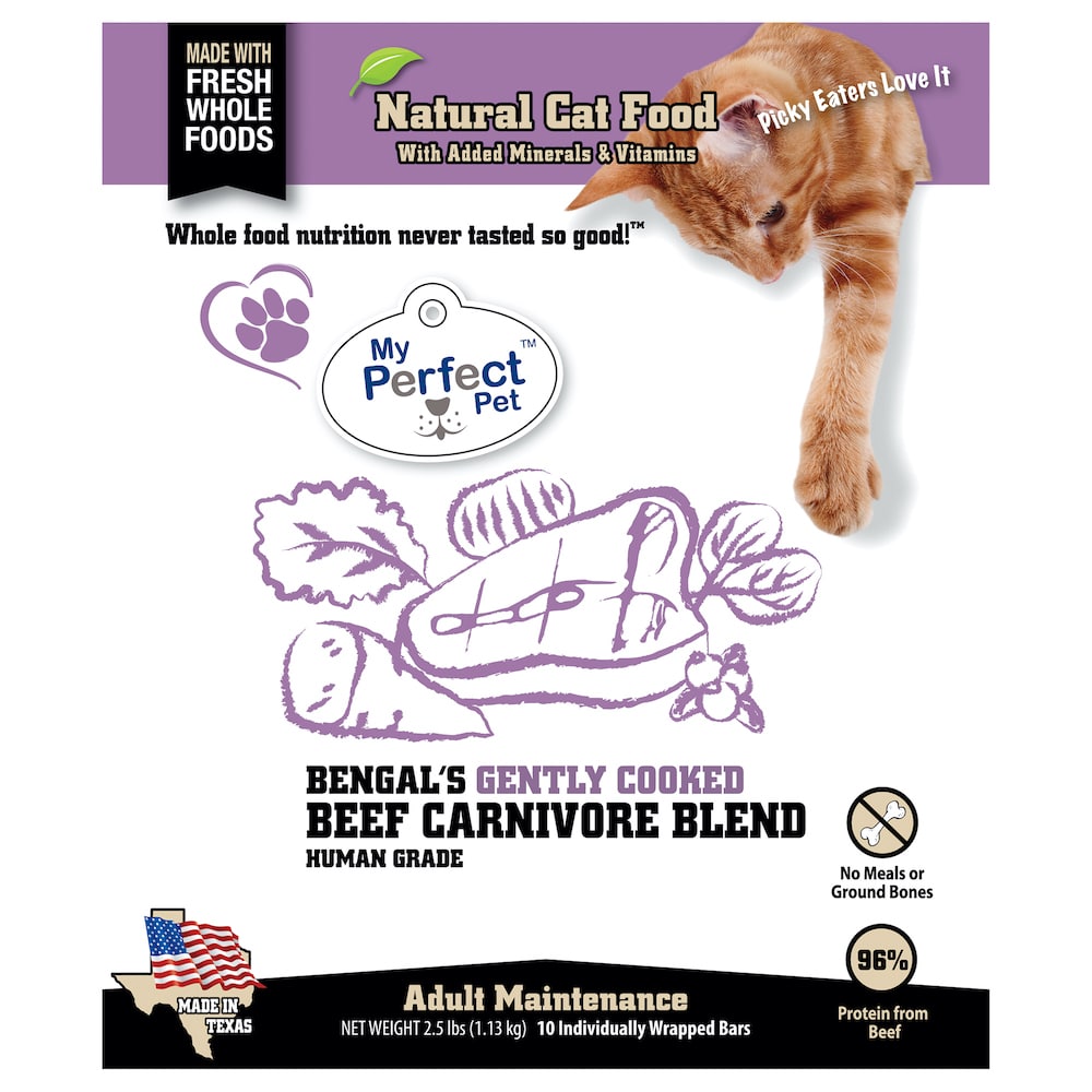 My Perfect Pet Carnivore Bengals Gently Cooked Beef Blend Frozen Cat