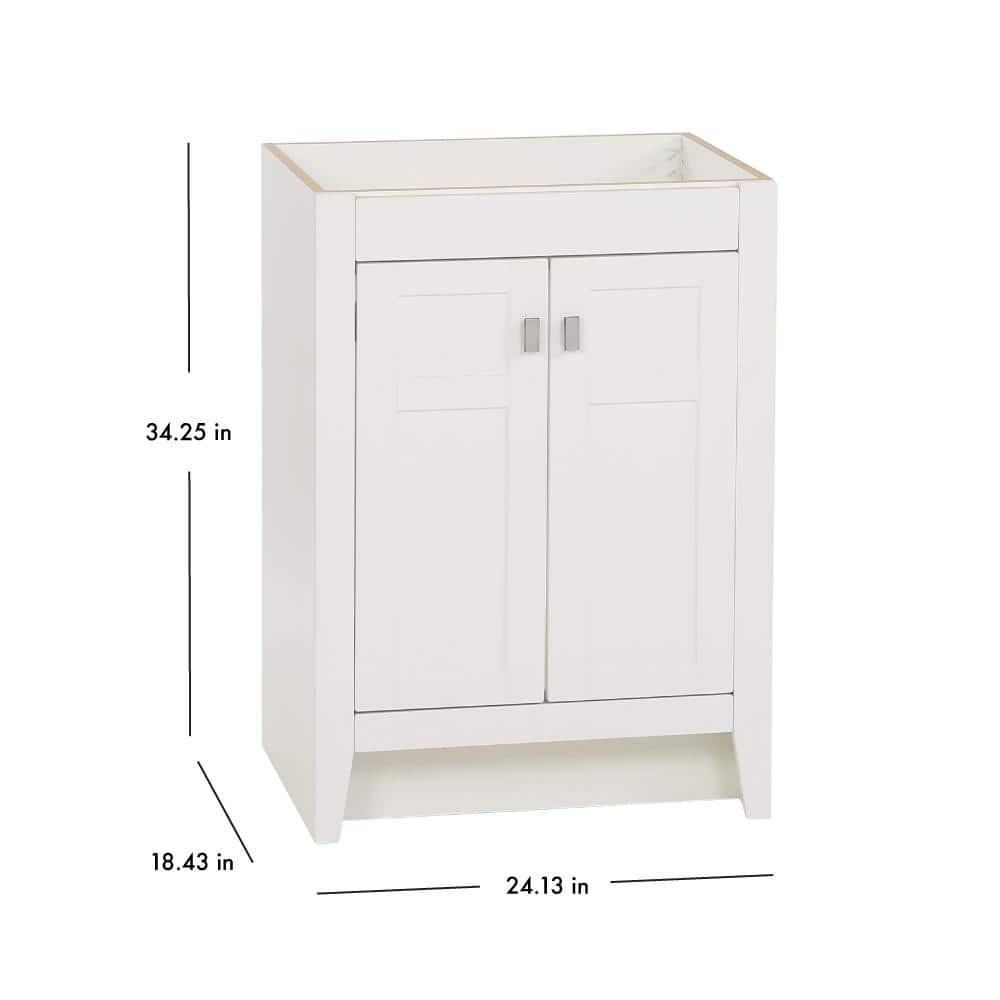 Home Decorators Collection Bladen 24 in W x 184 in D x 3425 in Bath Vanity Cabinet Only in White