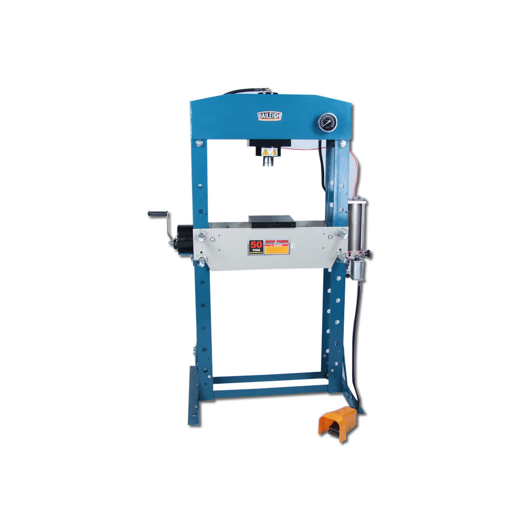 Baileigh HSP-50A H-Frame Press Air/Hand Operated 50 Ton ;