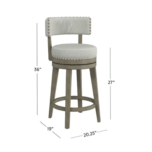 Hillsdale Furniture Lawton Wood Swivel Stool， Antique Gray