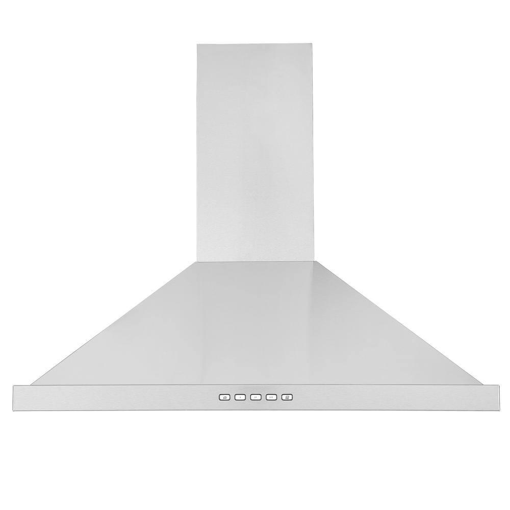 Ancona 30 in 600CFM Convertible Wall Mount Pyramid Range Hood with LED in Stainless Steel