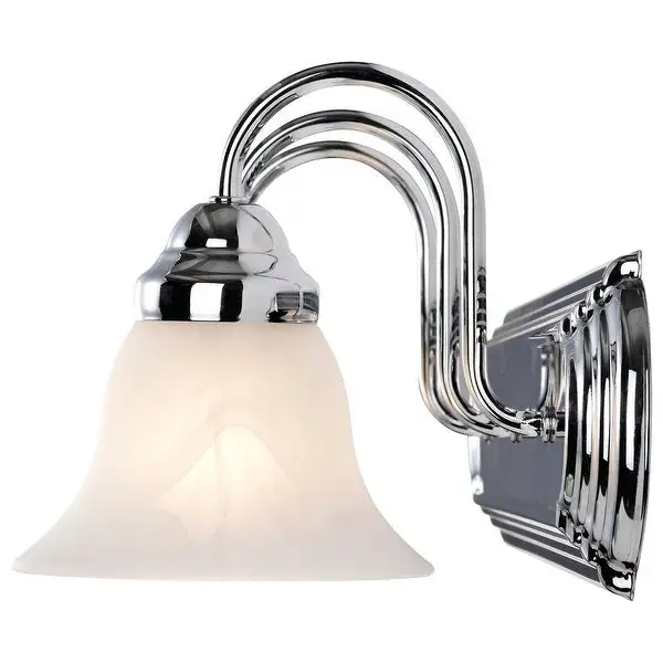 Ballerina - 3 Light Vanity - Polished Chrome Finish with Alabaster Glass - Polished Chrome