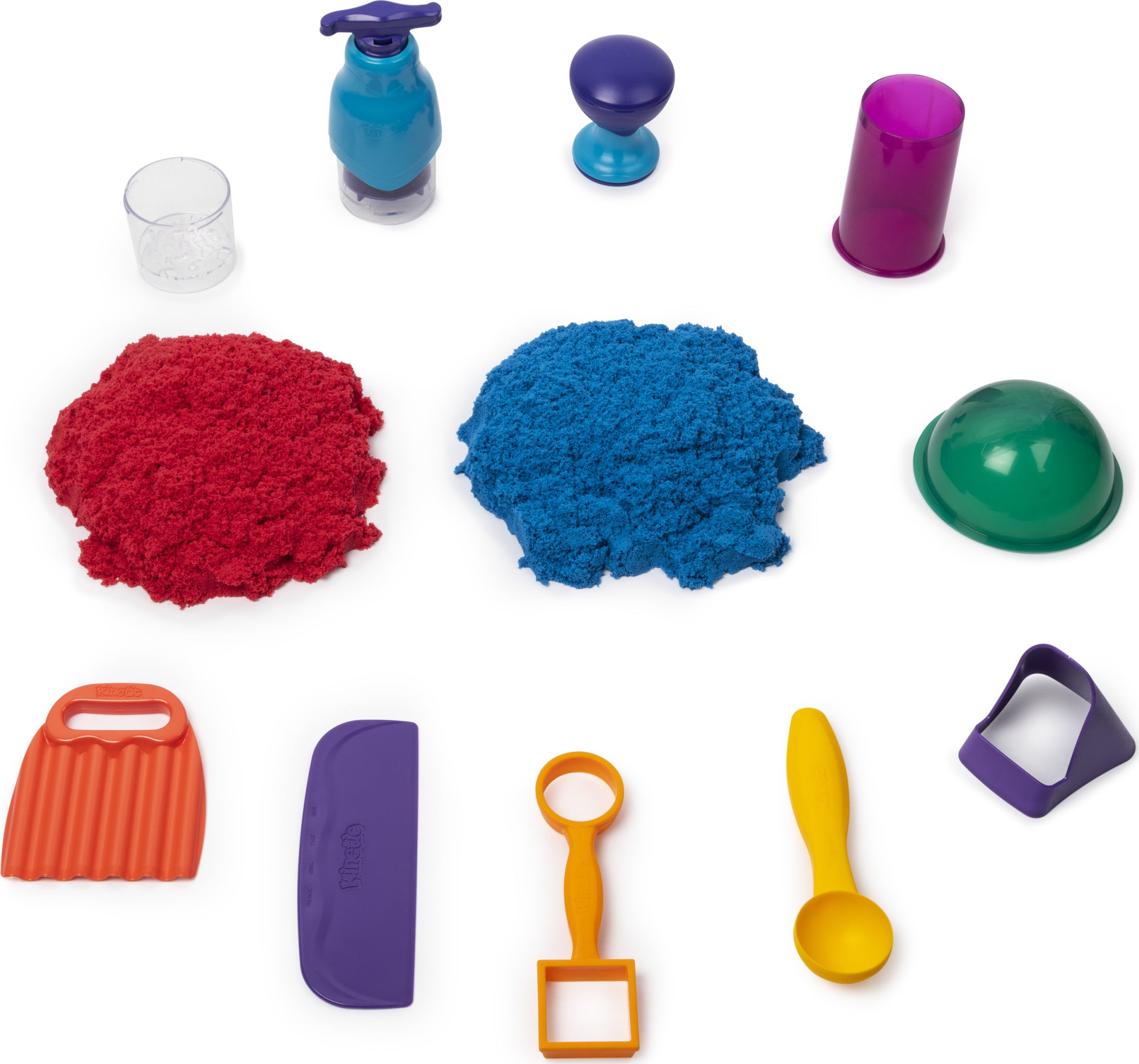 Kinetic Sand, Sandisfying Set with 2lbs of Sand and 10 Tools, Play Sand Sensory Toys for Kids Ages 3 and up