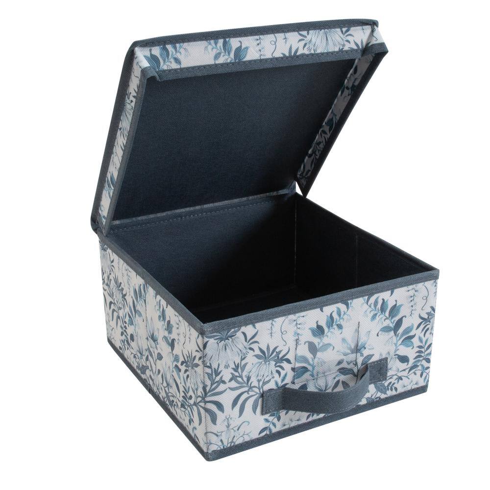 Laura Ashley 3.4 Gal. Medium Storage Box in Parterre Blue LA-95820