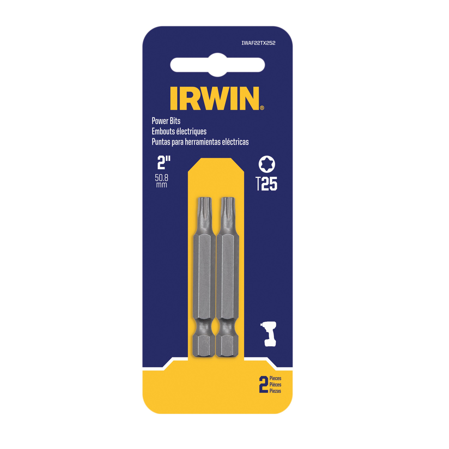 Irwin Torx T25 X 2 in. L Impact Bit Steel 3 pc