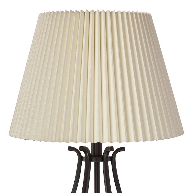 High Bronze With Ac Power Outlet Ivory Pleat Shade For Bedroom Living Room Bedside Office Desk